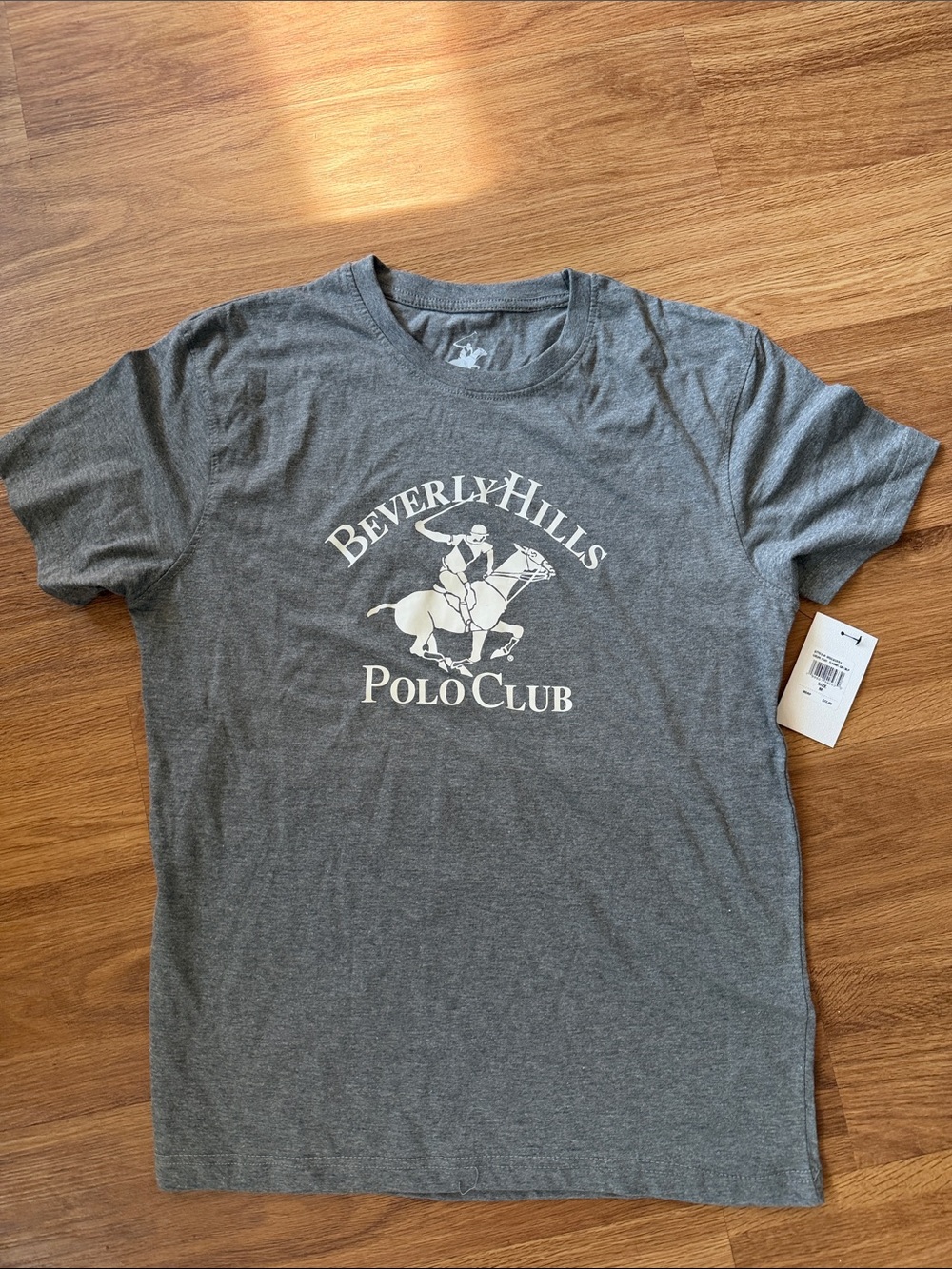 Beverly Hills Polo Club Gray Short Sleeve Logo Tee